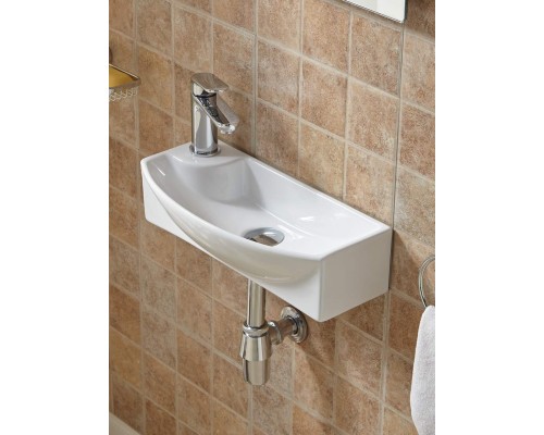 WW AISBACH 7946 GL-WT L Раковина подвесная (глянцевая белая) 455х220х130 мм