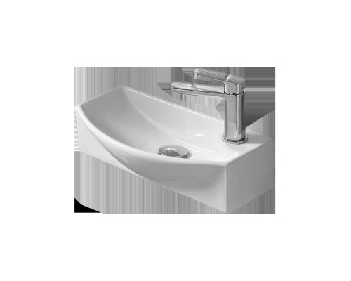 WW AISBACH 7946 GL-WT R Раковина подвесная (глянцевая белая) 455х220х130 мм