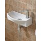 WW AISBACH 7946 GL-WT R Раковина подвесная (глянцевая белая) 455х220х130 мм