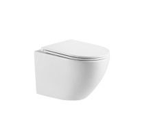 WW MERZBACH 043 GL-WT Унитаз подвесной, безободковый, торнадо, с сиденьем микролифт, белый