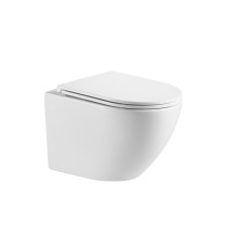 WW MERZBACH 043 GL-WT Унитаз подвесной, безободковый, торнадо, с сиденьем микролифт, белый