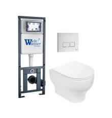 Наборы инсталляций+унитаз подвесной+кнопка MARBERG 410 + ERLENBACH 004 GL-WT + MAR 410 SE GL-WT (арт. 10000010376)