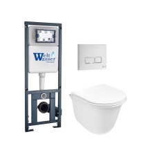 Наборы инсталляций+унитаз подвесной+кнопка MARBERG 410 + TELBACH 004 GL-WT + MAR 410 SE GL-WT (арт. 10000011128)
