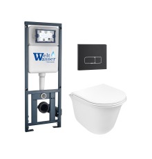 Наборы инсталляций+унитаз подвесной+кнопка MARBERG 410 + TELBACH 004 GL-WT + MAR 410 SE MT-BL (арт. 10000011129)