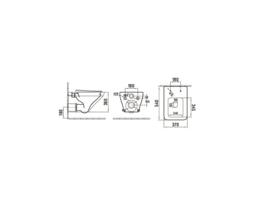 Подвесной унитаз WeltWasser Hofbach 041 GL-WT 540х370х360 мм