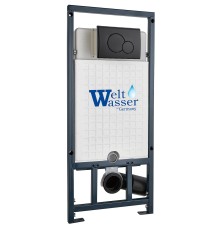 Инсталляция для подвесного унитаза WeltWasser WW Marberg 507 с кнопкой смыва черной матовой (10000011214)
