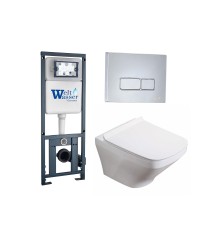Наборы инсталляций+унитаз подвесной+кнопка MARBERG 410 + HOFBACH 041 GL-WT + MAR 410 SE-CR (арт. 10000011678)