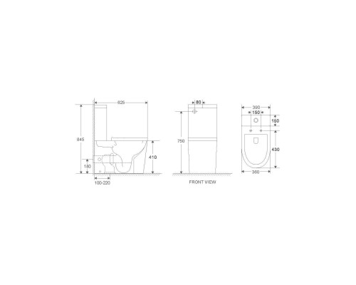Weltwasser SALZBACH 001 GL-WT Унитаз компакт белый глянец напольный