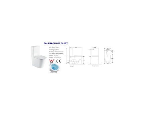 Weltwasser SALZBACH 001 GL-WT Унитаз компакт белый глянец напольный