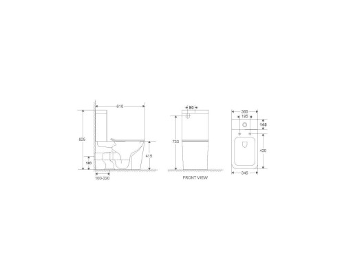 WW GELBACH 011 ST GL-WT Унитаз компакт  белый глянец