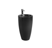 WW LEERBACH 4949 MT-BL Раковина напольная. 490х490х820 мм черный матовый
