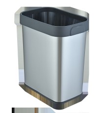 Мусорное ведро Weltwasser SOLID MT 12L 10000013404 сталь матовая