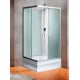 Душевая кабина River QUADRO 100x80 см – прямоугольная, матовое стекло, профиль хром матовый, глубокий поддон