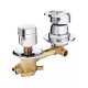 Душевая кабина River QUADRO 100x80 см – прямоугольная, матовое стекло, профиль хром матовый, глубокий поддон