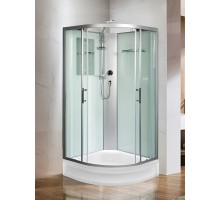 Душевая кабина Weltwasser Werra 80x80 см – полукруглая, радиусная, стекло прозрачное, профиль хром матовый