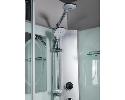 Душевая кабина Weltwasser Werra 80x80 см – полукруглая, радиусная, стекло прозрачное, профиль хром матовый