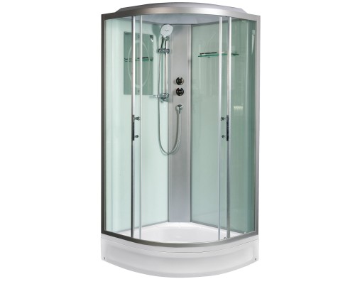 Душевая кабина Weltwasser  Werra XL 80x80 см – полукруглая, стекло прозрачное, профиль хром