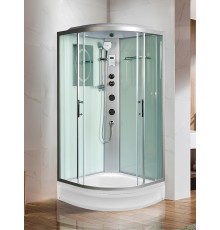 Душевая кабина Weltwasser Werra XL 804, 80x80 см – полукруглая, стекло прозрачное, профиль хром