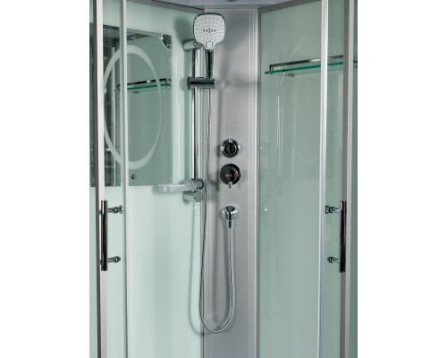 Душевая кабина Weltwasser Werra XL 902, 90x90 см – полукруглая, стекло прозрачное, профиль хром