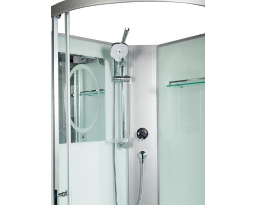 Душевая кабина Weltwasser Werra XL 1001, 100x100 см – полукруглая L/R, стекло прозрачное, профиль хром