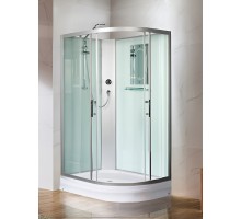 Душевая кабина Weltwasser Werra XL 1201, 120x90 см – полукруглая, стекло прозрачное, профиль хром