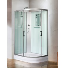 Душевая кабина Weltwasser Werra XL 1201, 120x90 см – полукруглая, стекло прозрачное, профиль хром