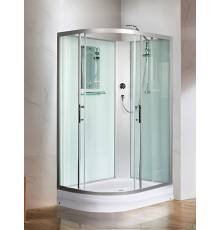 Душевая кабина Weltwasser Werra XL 1201, 120x90 см – ассиметричная, стекло прозрачное, профиль хром