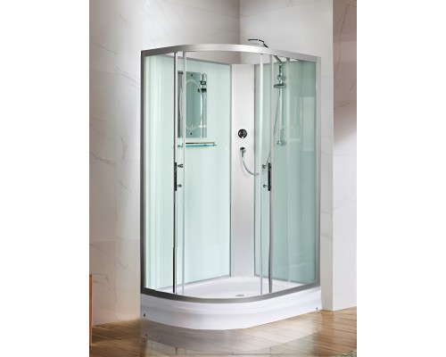 Душевая кабина Weltwasser Werra XL 1201, 120x90 см – ассиметричная, стекло прозрачное, профиль хром