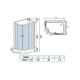 Душевая кабина Weltwasser Werra XL 1201, 120x90 см – ассиметричная, стекло прозрачное, профиль хром