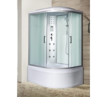 Душевая кабина River DUNAY XL 100x80 см – асимметричная, матовое стекло, профиль хром матовый, левая