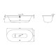 BetteLux Oval Ванна встраиваемая овальная с шумоизоляцией 180x80x45 см, цвет белый (для удлиненного слива-перелива)