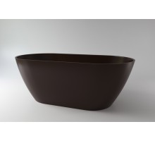 Ванна из каменной массы Solid Surface Holbi Venus 170х80 см матовая черная 