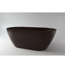 Ванна из каменной массы Solid Surface Holbi Venus 170х80 см матовая черная 