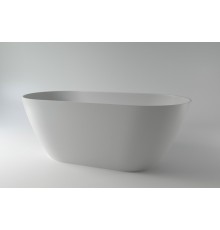 Ванна из каменной массы Solid Surface Holbi Venus New 158х79 см белая матовая 