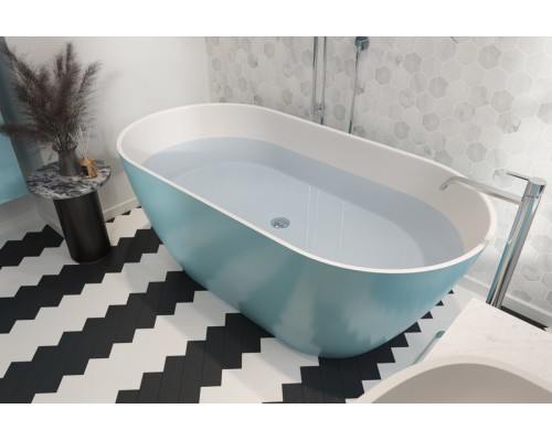 Ванна из каменной массы Solid Surface Holbi Venus New 158х79 см матовая белая-RAL Ванна из каменной массы Solid Surface Holbi Venus New 158х79 см матовая белая-RAL