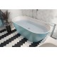 Ванна из каменной массы Solid Surface Holbi Venus New 158х79 см матовая белая-RAL