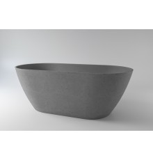 Ванна из каменной массы Solid Surface Holbi Venus 170х80 см матовая цвет бетон 