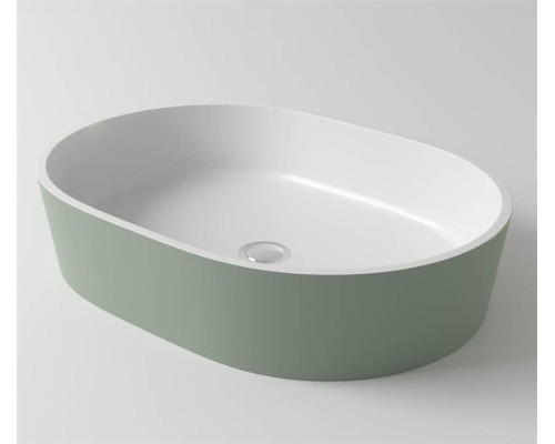 Раковина Holbi Ariel 55x40, из Solid Surface, Матовая, Черный логотип, цвет Белый с выпуском Раковина Holbi Ariel 55x40, из Solid Surface, Матовая, Черный логотип, цвет Белый с выпуском