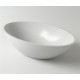 Раковина Holbi Dione 60x36, из Solid Surface, Матовая, Черный логотип, цвет Белый