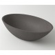 Раковина Holbi Dione 60x36, из Solid Surface, Матовая, Черный логотип, цвет Белый