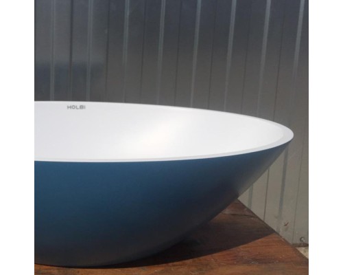 Раковина Holbi Dione 60x36, из Solid Surface, Матовая, Черный логотип, цвет Белый Раковина Holbi Dione 60x36, из Solid Surface, Матовая, Черный логотип, цвет Белый