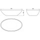 Раковина Holbi Dione 60x36, из Solid Surface, Матовая, Черный логотип, цвет Белый