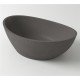Раковина Holbi Europe 55x34, из Solid Surface, Матовая, Черный логотип, цвет Белый