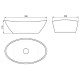 Раковина Holbi Europe 55x34, из Solid Surface, Матовая, Черный логотип, цвет Белый