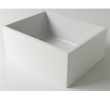 Раковина Holbi Halley 51x40, из Solid Surface, Матовая, Черный логотип, цвет Белый, -без клапана 