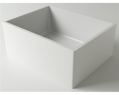 Раковина Holbi Halley 51x40, из Solid Surface, Матовая, Черный логотип, цвет Белый, -без клапана Раковина Holbi Halley 51x40, из Solid Surface, Матовая, Черный логотип, цвет Белый, -без клапана