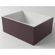 Раковина Holbi Halley 51x40, из Solid Surface, Матовая, Черный логотип, цвет Белый, -без клапана