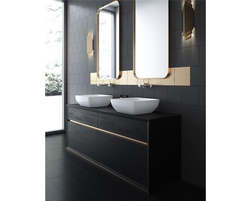 Раковина Holbi Jupiter 44x44, из Solid Surface, Матовая, Черный логотип, цвет Белый Раковина Holbi Jupiter 44x44, из Solid Surface, Матовая, Черный логотип, цвет Белый