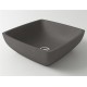 Раковина Holbi Jupiter 44x44, из Solid Surface, Матовая, Черный логотип, цвет Белый