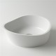Раковина Holbi Mars 42x41, из Solid Surface, Матовая, Черный логотип, цвет Белый